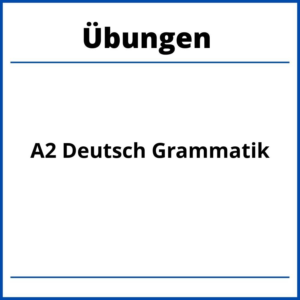 Übungen A2 Deutsch Grammatik Pdf