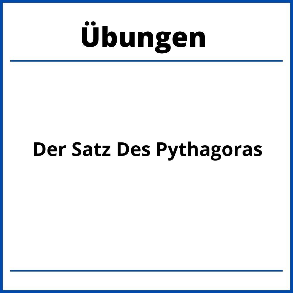 Der Satz Des Pythagoras Übungen