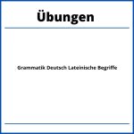 Grammatik Deutsch Lateinische Begriffe Übungen